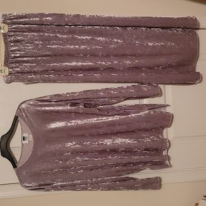 Coordinate 2 piece top/long skirt - Large